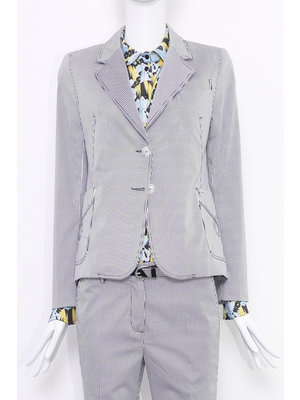 SIS by Spijkers en Spijkers Short fitted jacket striped with beautiful detail on the pockets