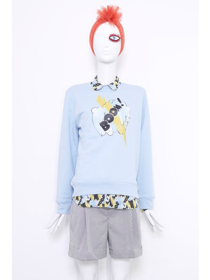 SIS by Spijkers en Spijkers Sweatshirt, baby blauw met BOOM print