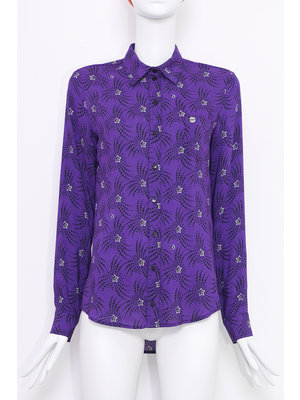 SIS by Spijkers en Spijkers Klassieke blouse, paars met shooting STAR print