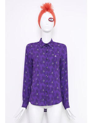 SIS by Spijkers en Spijkers Klassieke blouse, paars met shooting STAR print