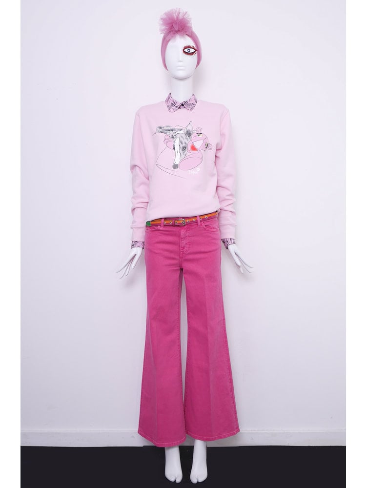 SIS by Spijkers en Spijkers Rose sweatshirt met FLYNN & PINK PANTER print