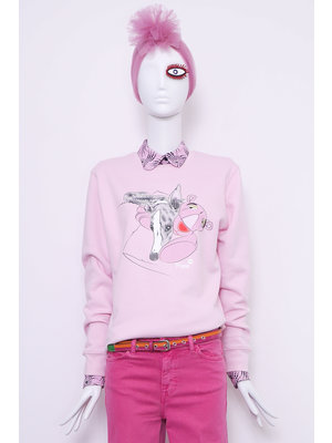 SIS by Spijkers en Spijkers Pink sweatshirt with FLYNN & PINK PANTER print