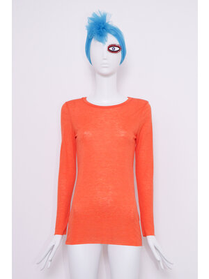SIS by Spijkers en Spijkers T-shirt Long Sleeves Orange 30% Wool 70% Tencel
