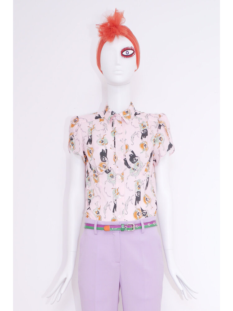 SIS by Spijkers en Spijkers Mania blouse met LET'S DANCE print