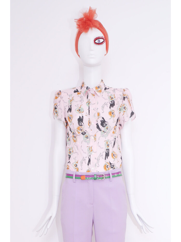 SIS by Spijkers en Spijkers Mania blouse with LET'S DANCE print