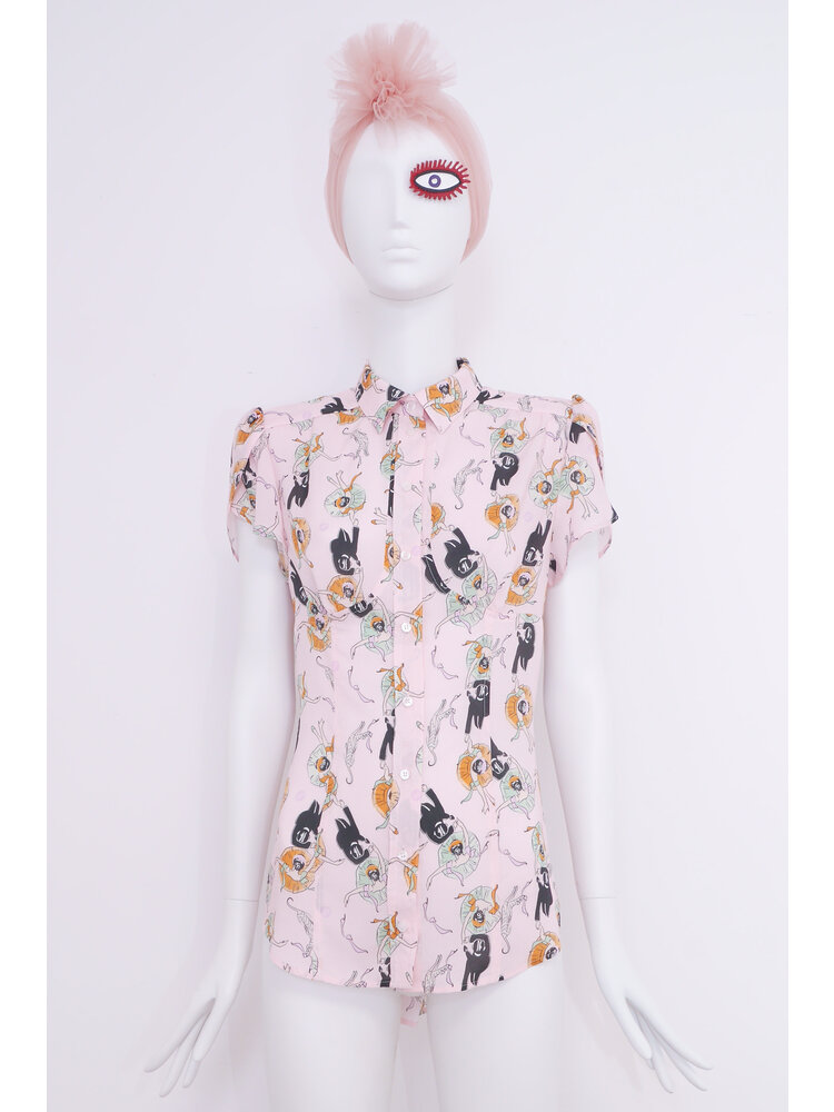 SIS by Spijkers en Spijkers Mania blouse met LET'S DANCE print