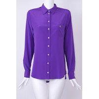 127  Little  Blouse  100%  SILK purple  crepe de chine