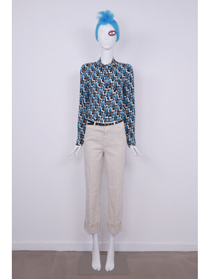 SIS by Spijkers en Spijkers Ecru jeans, with turn up hem