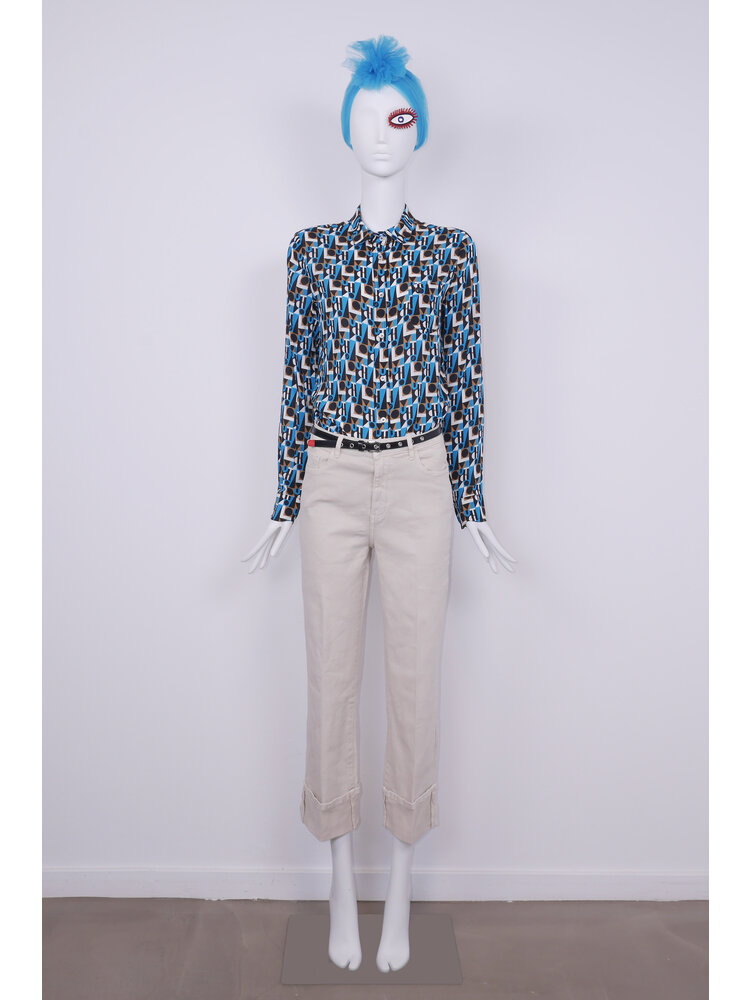 SIS by Spijkers en Spijkers Ecru jeans, with turn up hem