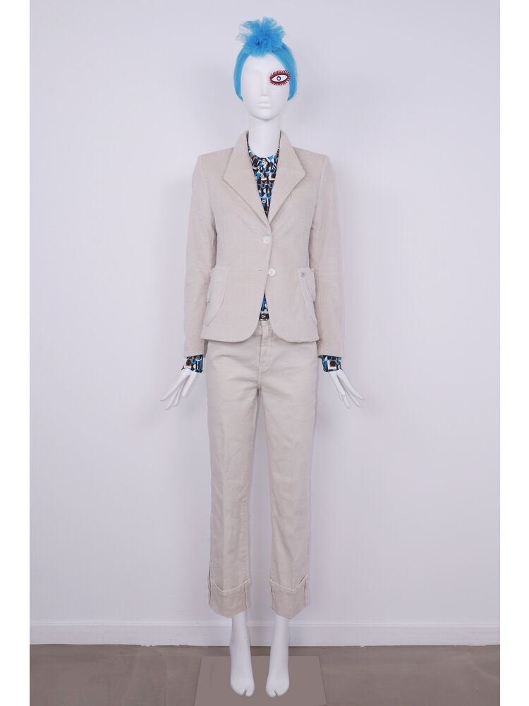 SIS by Spijkers en Spijkers Ecru jeans, with turn up hem