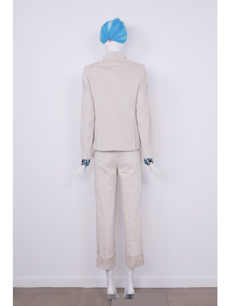 SIS by Spijkers en Spijkers Ecru jeans, with turn up hem