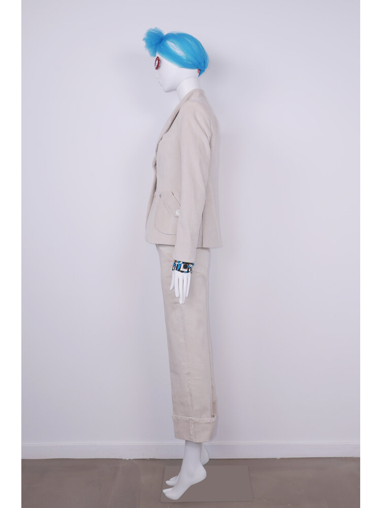 SIS by Spijkers en Spijkers Ecru jeans, with turn up hem