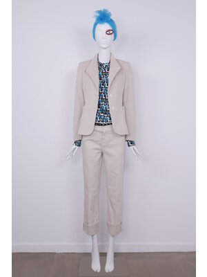 SIS by Spijkers en Spijkers Ecru jeans, with turn up hem
