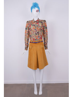 SIS by Spijkers en Spijkers viscose -crepe  blouse met ronde kraag en pofmouw in Klimt flower print