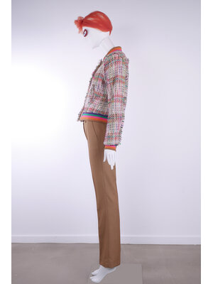 SIS by Spijkers en Spijkers bomber jacket in multi colour wollen tweed