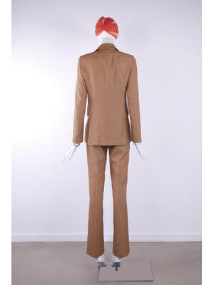 SIS by Spijkers en Spijkers Slim fitted colbert jacket in brown melange, wool linen blend
