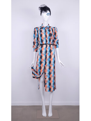 SIS by Spijkers en Spijkers 537 round colour dress HARLEQUIN  print