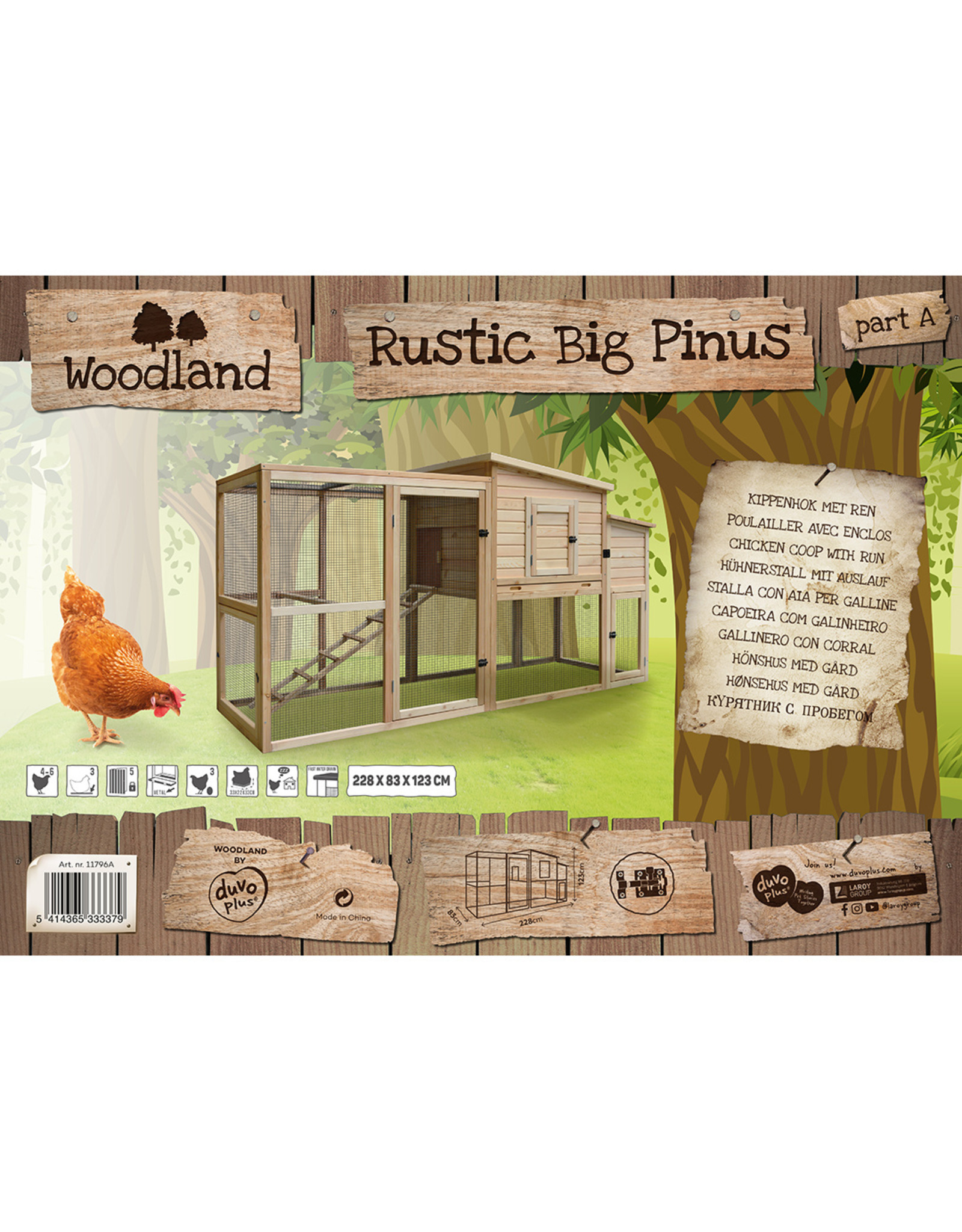 Kippenhokken Kippenhok Rustic Big Pinus - 1 Stuks