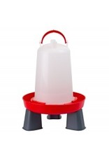 Drink/ Voerbakken Drinktoren rood  3 lit m poot - 3 Liter