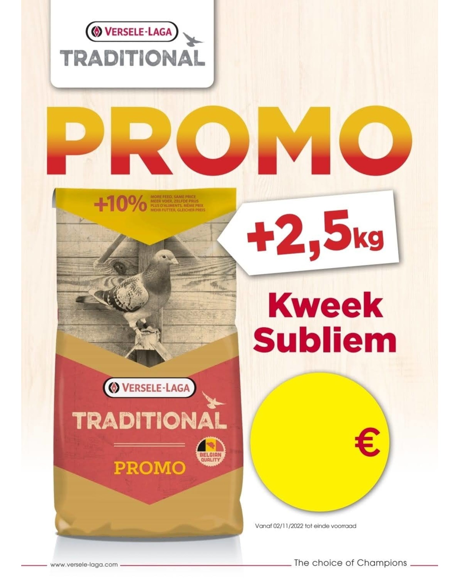 Versele laga Kweek Extra subliem - 25 KG