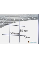 Zelfbouw materialen Draadmat zink 2x1m/50*50*3mm - 1 Stuks