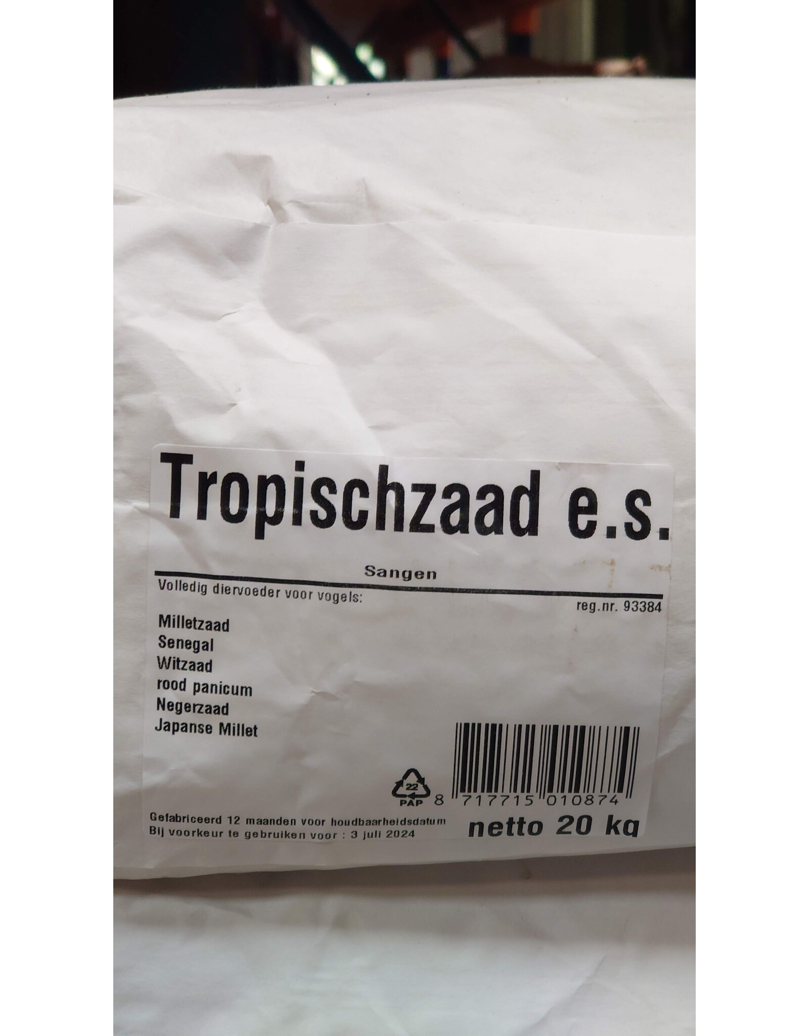 Eigen merk Tropischzaad E.S Sangen - 4 KG