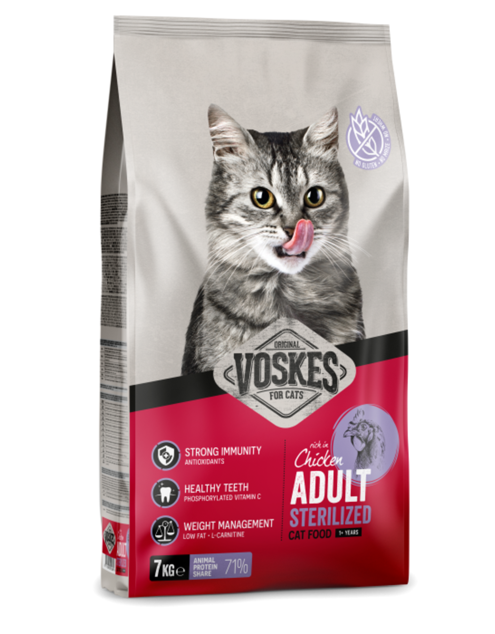 Voskes Brok adult sterilized kip - 2 KG