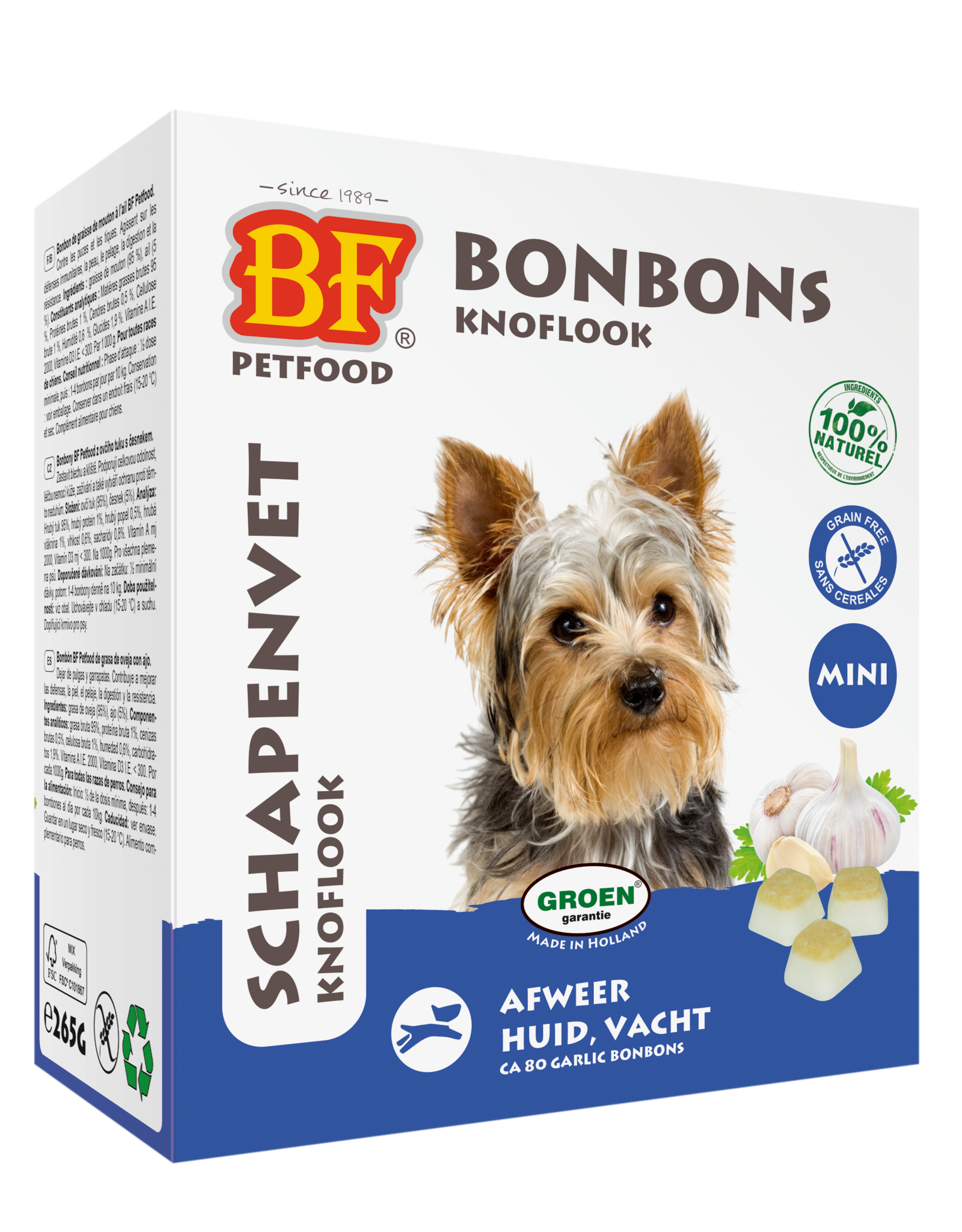 Biofood Schapenvet Knoflook - 80 Stuks