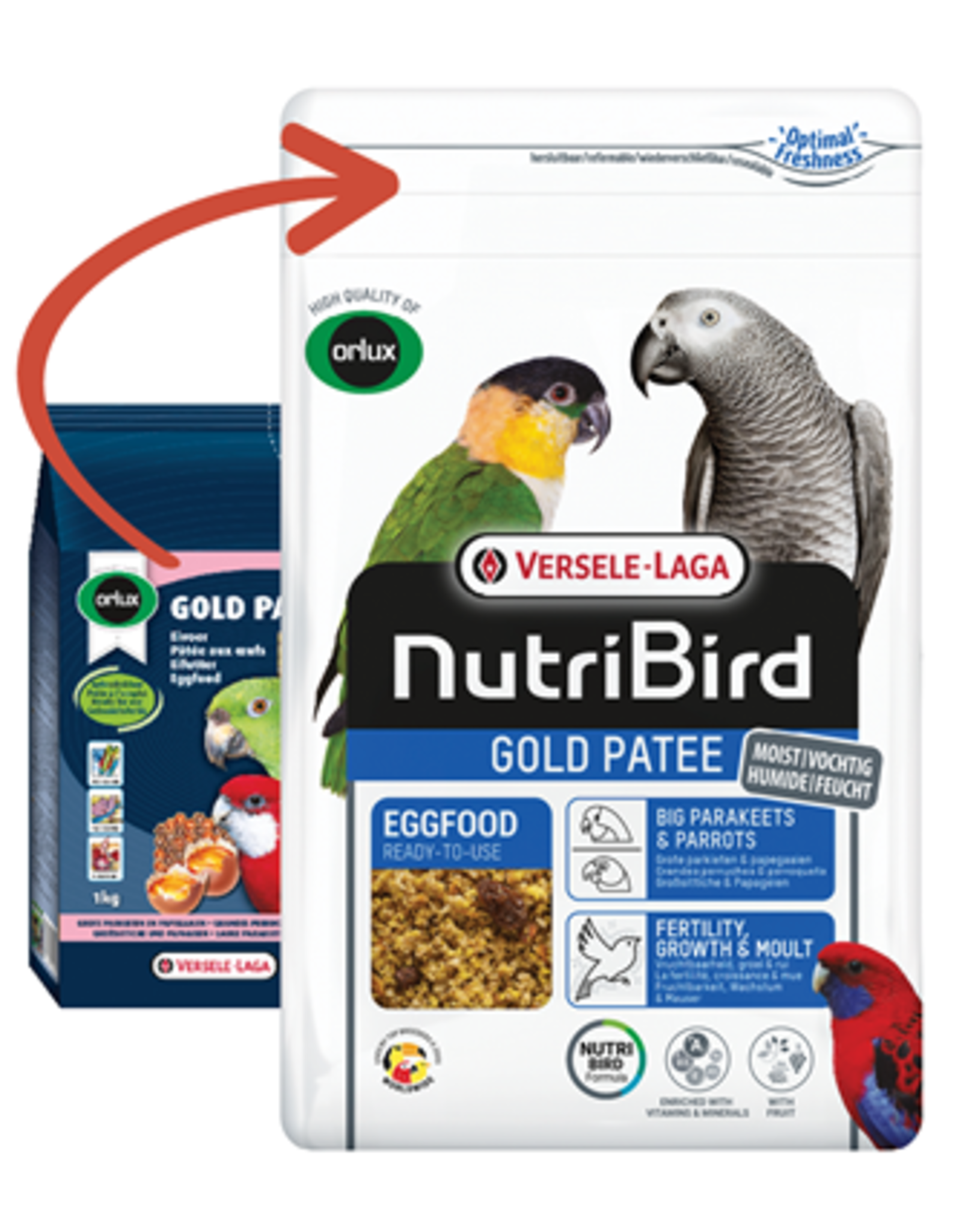 Orlux Gold patee Papegaai/Gr park - 1 KG