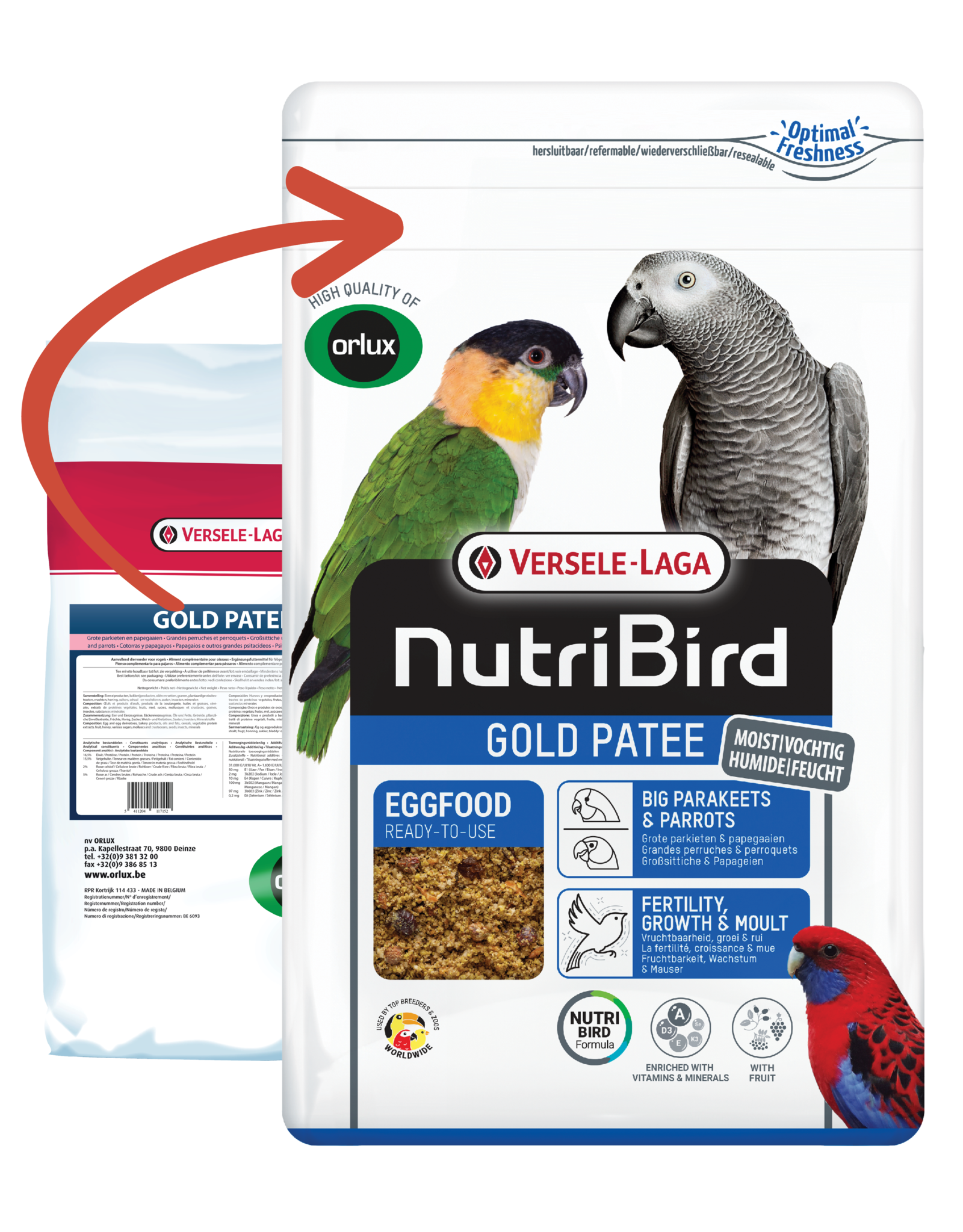 Nutribird Gold Patee Gr Parkiet & Papegaai - 10 KG