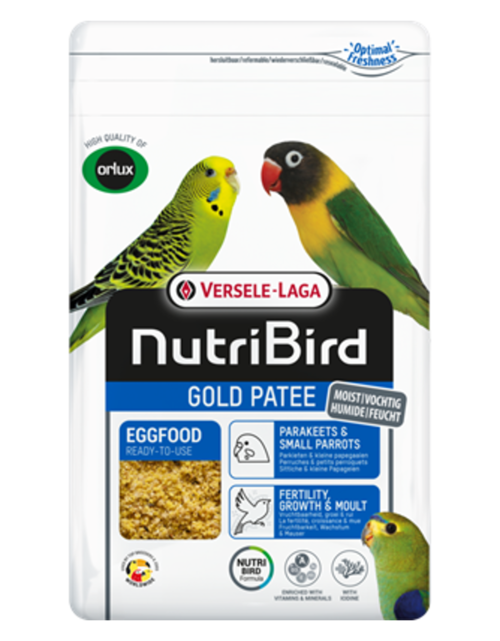 Nutribird Gold Patee Parkiet & Kl Papegaai - 1 KG