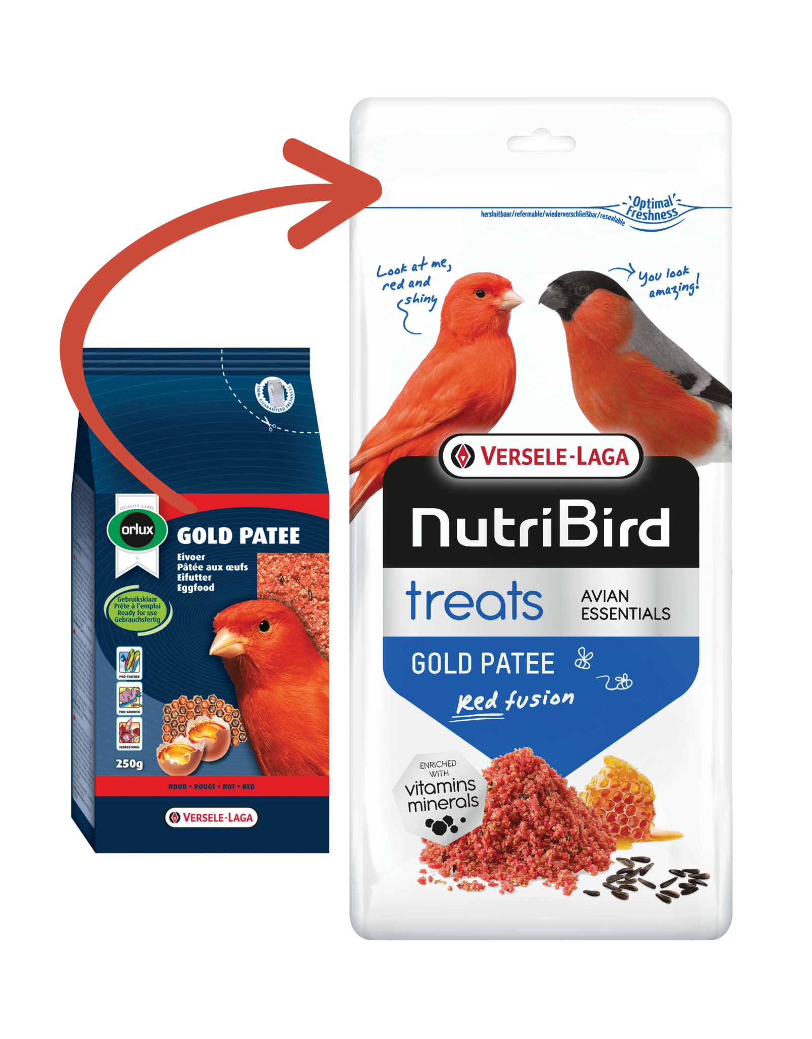Nutribird Treats Gold Patee Red Fusion - 250 Gram