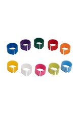 Broed accessoires Kippenringen 16 mm Rood - 25 Stuks