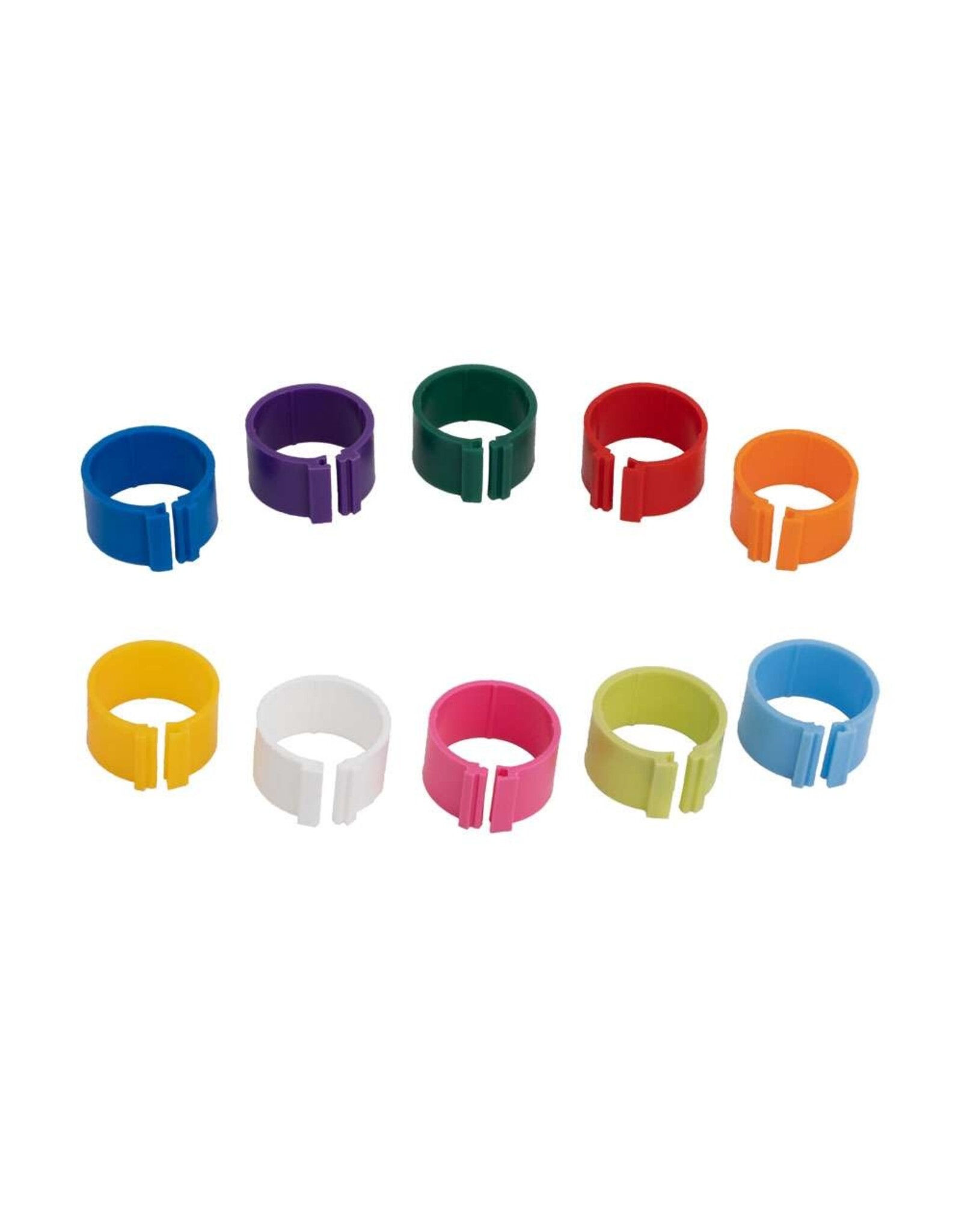 Broed accessoires Kippenringen 16 mm Rood - 25 Stuks