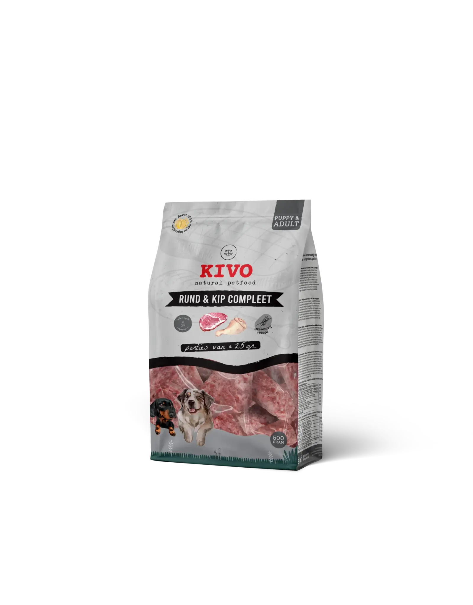 Kivo Kivo Rund & Kip compleet Portie - 500 Gram