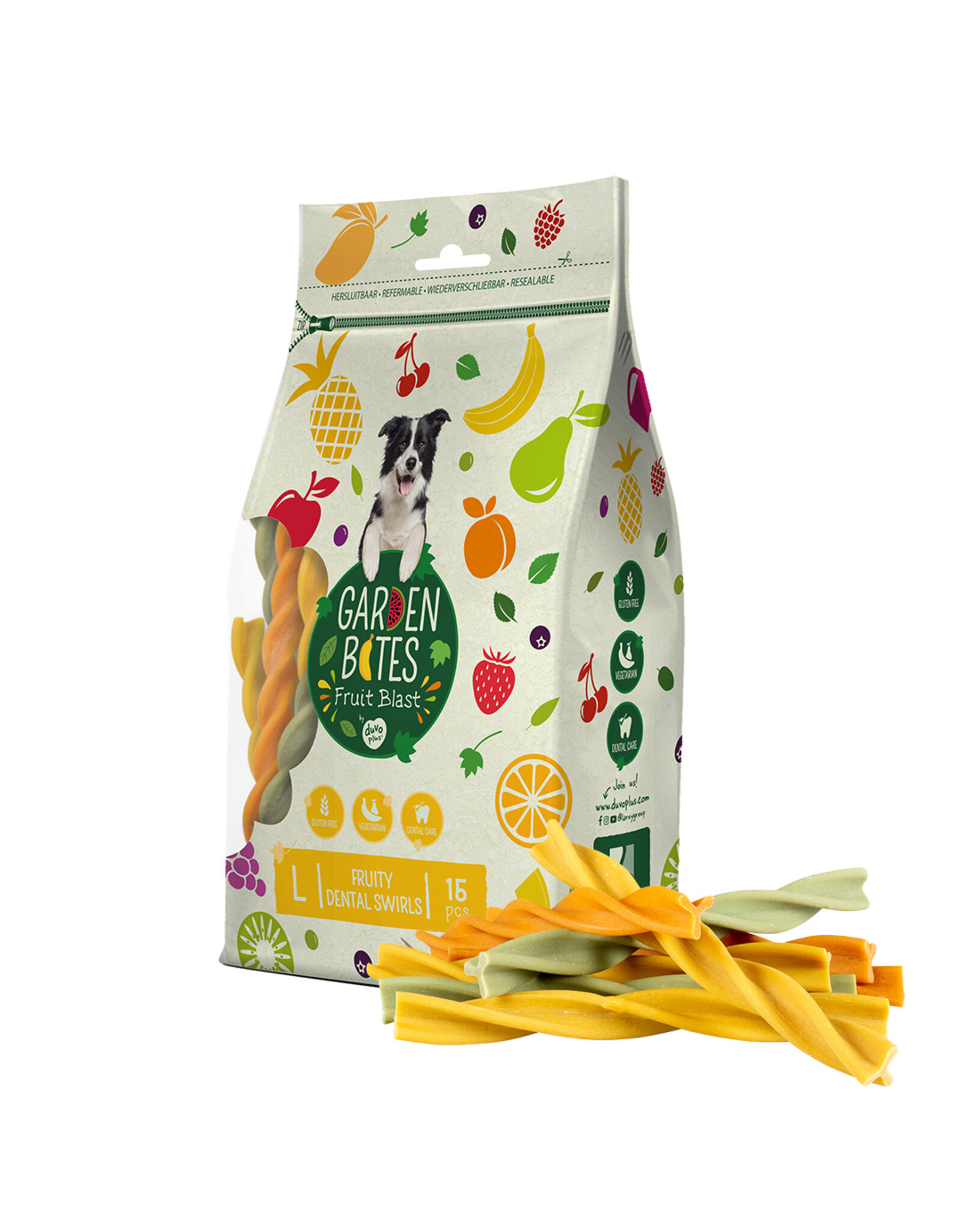 Laroy duvo G Bites Fruity Dental Swirls L - 15 Stuks