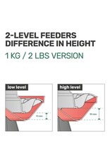 Drink/ Voerbakken Voerbak 2 level  1kg met voeten - 1 Stuks