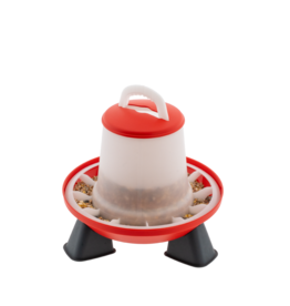Drink/ Voerbakken Voerbak 2 level  1kg met voeten - 1 Stuks