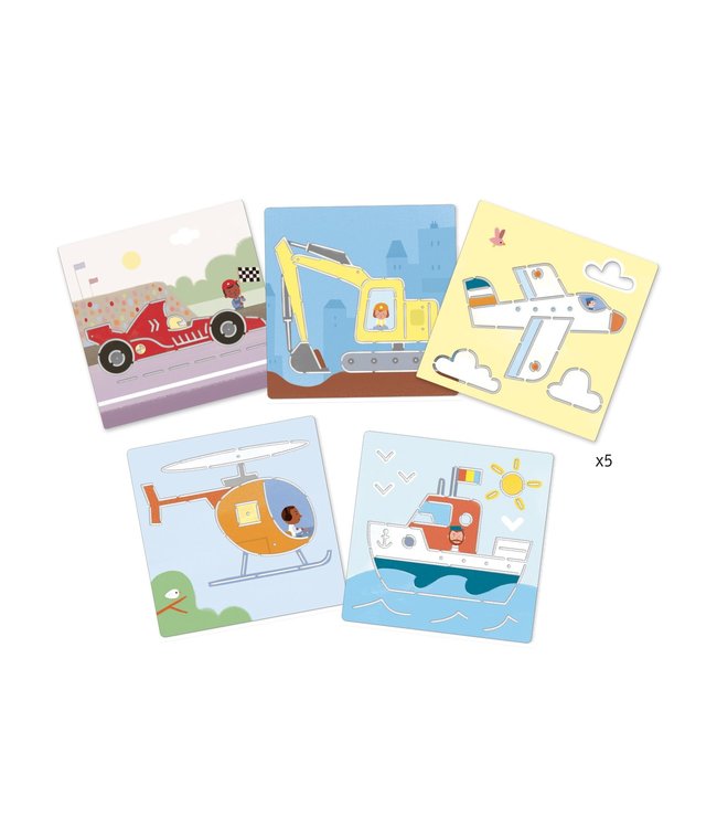 Djeco Sjablonen Transport&Co