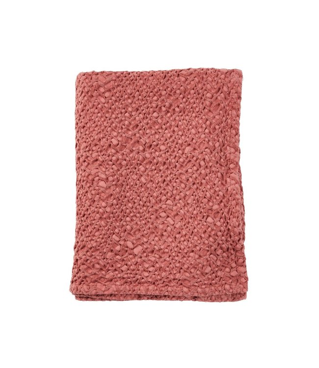 Mies & CO Subtile honeycomb blanket Vintage Cherry