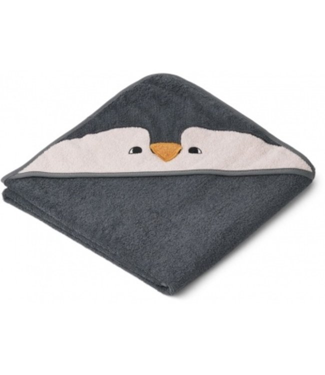 Liewood Augusta hooded towel Pinguin Stone grey