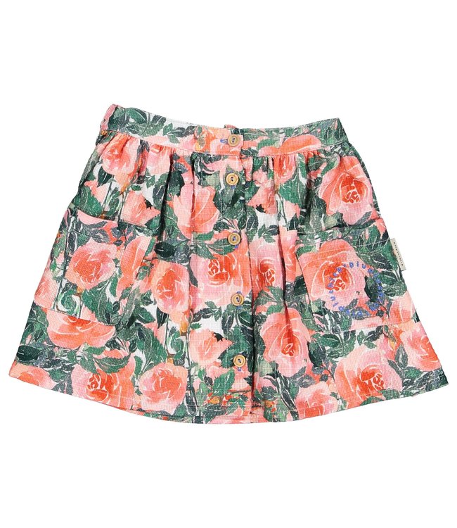 Piupiuchick Short skirt w pockets Big flowers