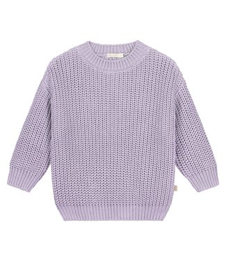 Yuki Kidswear Chunky knitted sweater Lilac