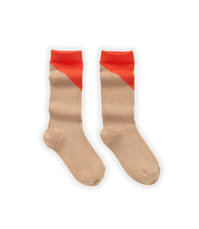 Sproet & Sprout High socks colourblock red
