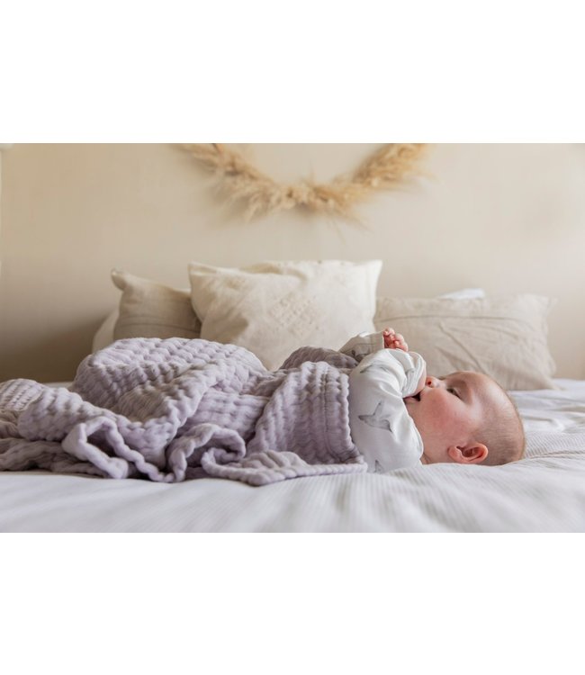 Mies & CO Soft mousseline blanket toddler bed Soft lila