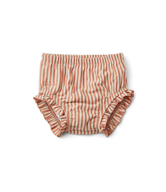 Liewood Mila baby swimpants seersucker Tuscany rose/sandy stripe