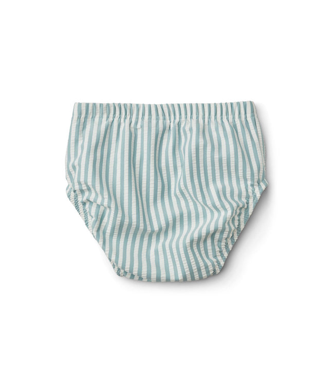 Liewood Anthony baby swimpants seersucker stripe Sea blue/white