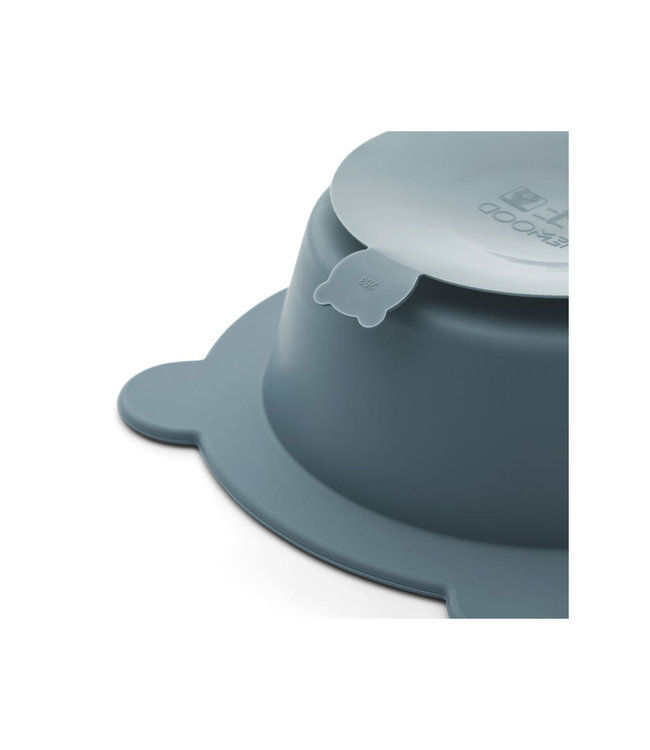 Liewood Peony suction bowl 2pack Sea blue/Whale blue