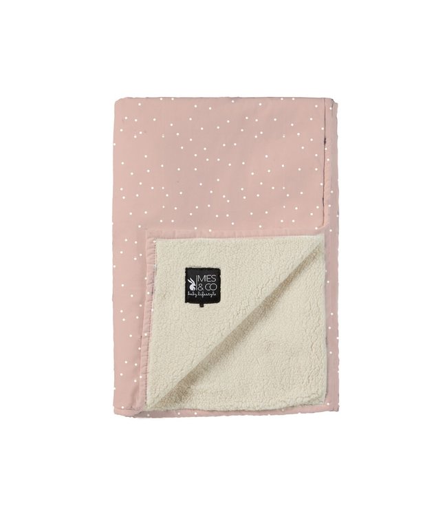 Mies & CO Soft teddy blanket big Adorable Dots Sweet Pink