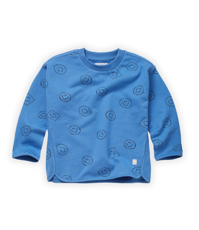 Sproet & Sprout Sweatshirt Smiley print Blue